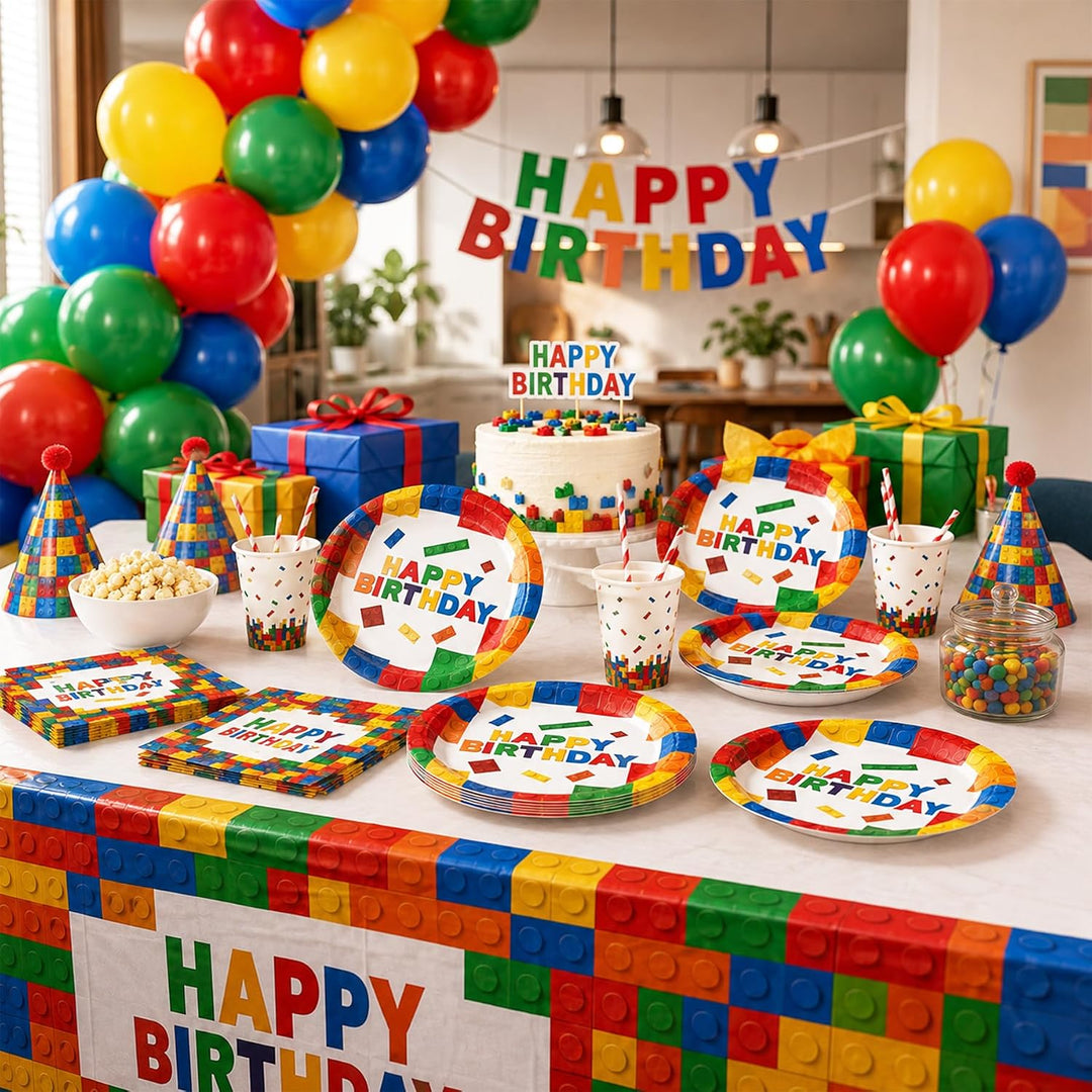 51 Stück Regenbogen Geburtstag Party Geschirr,Regenbogen Partygeschirr Set,Regenbogen Pappteller,Par