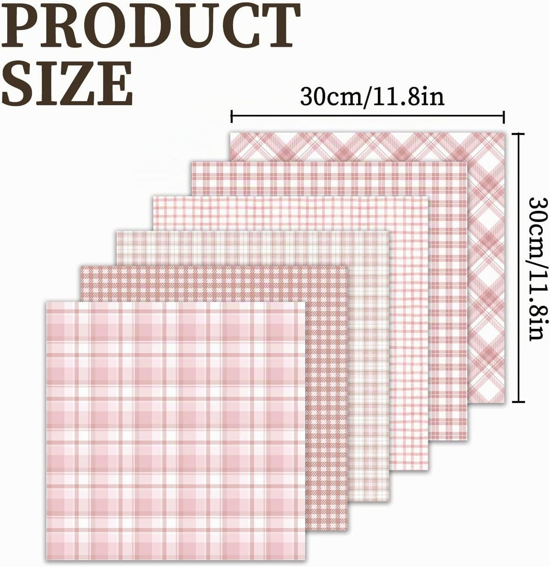 36 Blat Scrapbook Papier 30x30 cm Scrapbook Bastelpapier mit Muster, Doppelseitiges Motivpapier Bunt