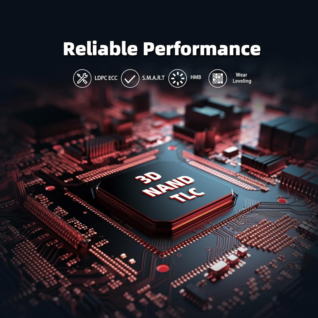 KingSpec SSD 512GB M.2 NVMe, PCIe Gen 3x4 Gaming Solid State Drive, Up to 3500MB/s Read, 3D NAND Fla