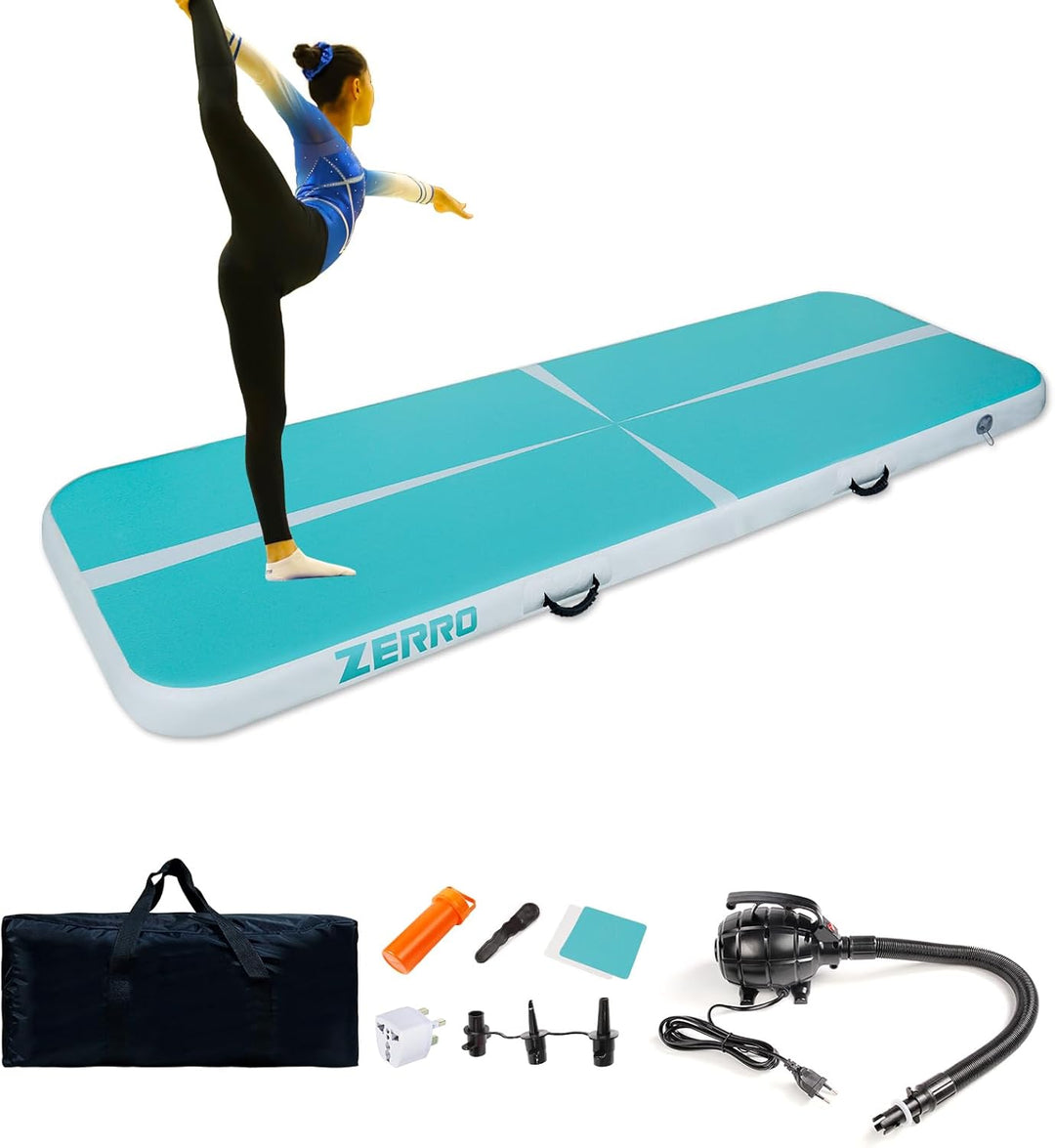 CCLIFE Tumbling Airtrack Turnmatte Rolle Air Roll 1/3/4/5m Aufblasbar Gymnastik klappbar mit Elektri