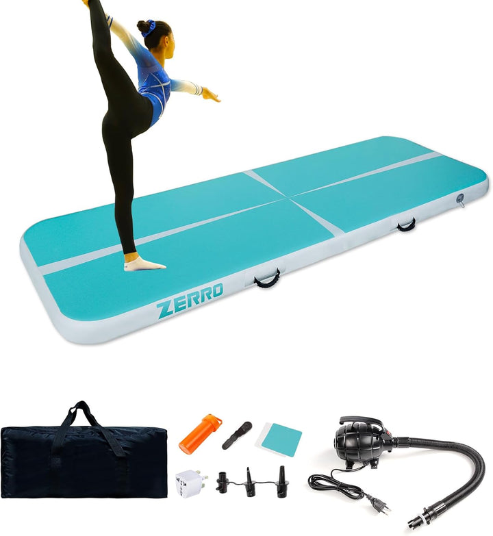 CCLIFE Tumbling Airtrack Turnmatte Rolle Air Roll 1/3/4/5m Aufblasbar Gymnastik klappbar mit Elektri