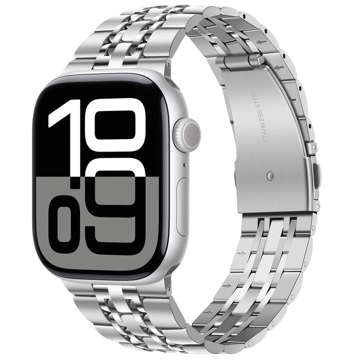 Tasikar Kompatibel mit Apple Watch Armband 49mm 46mm(Series 11/10) 45mm 44mm 42mm Massives Edelstah