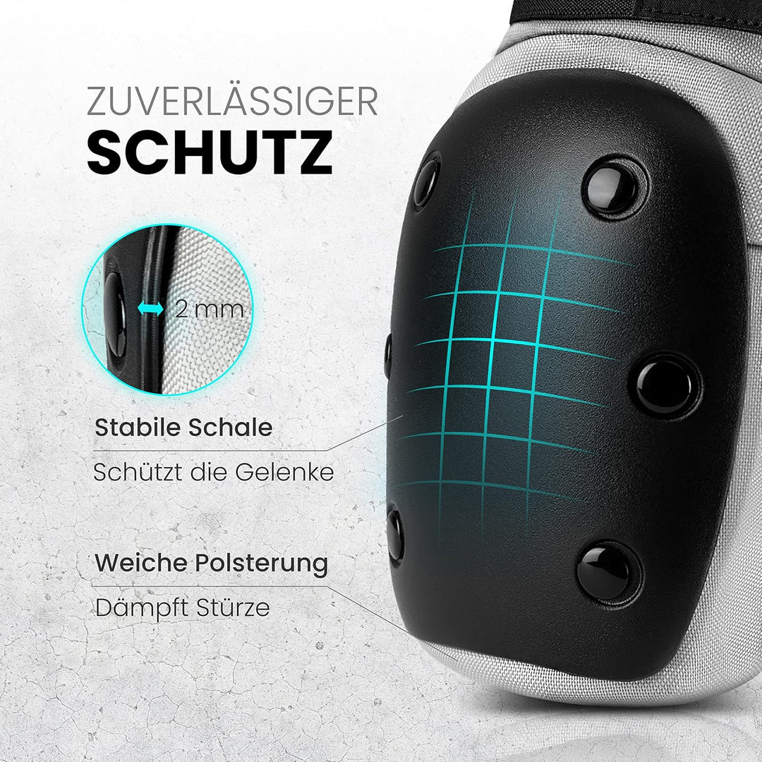 99FLIPS Inliner Schoner Erwachsene mit GS [6er Set] DIVE - L in Grau - Schoner Inliner Damen schütze
