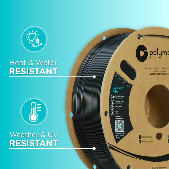 Polymaker PolyLite ASA Schwarz - 1.75mm - 1kg