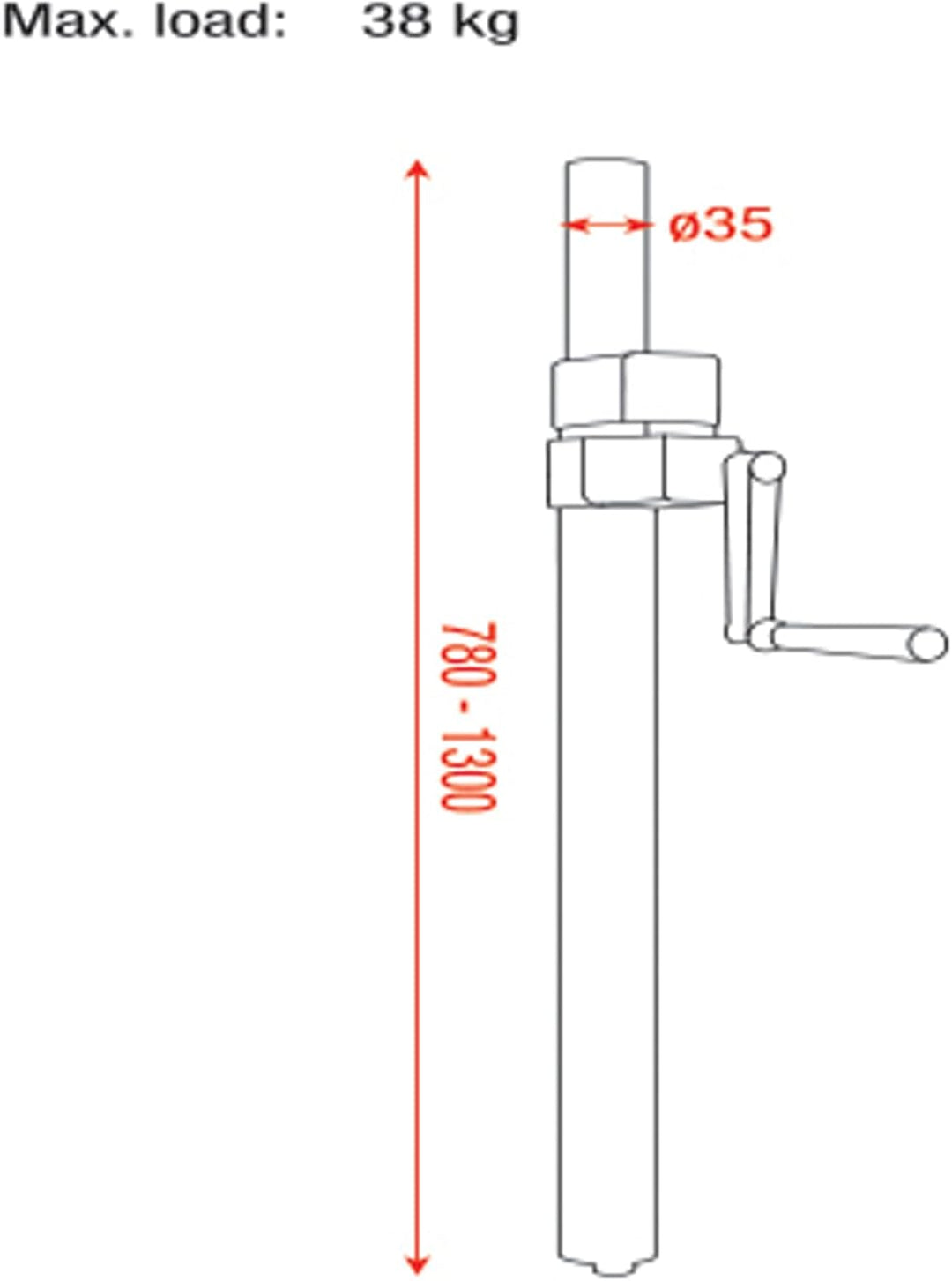 Wind up speakerstand M20 Thread
