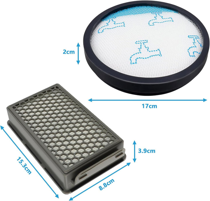 2 Set Ersatzfilter kompatibel mit Rowenta Compact Power XXL RO4811EA RO4823EA RO4825EA RO4853EA RO48