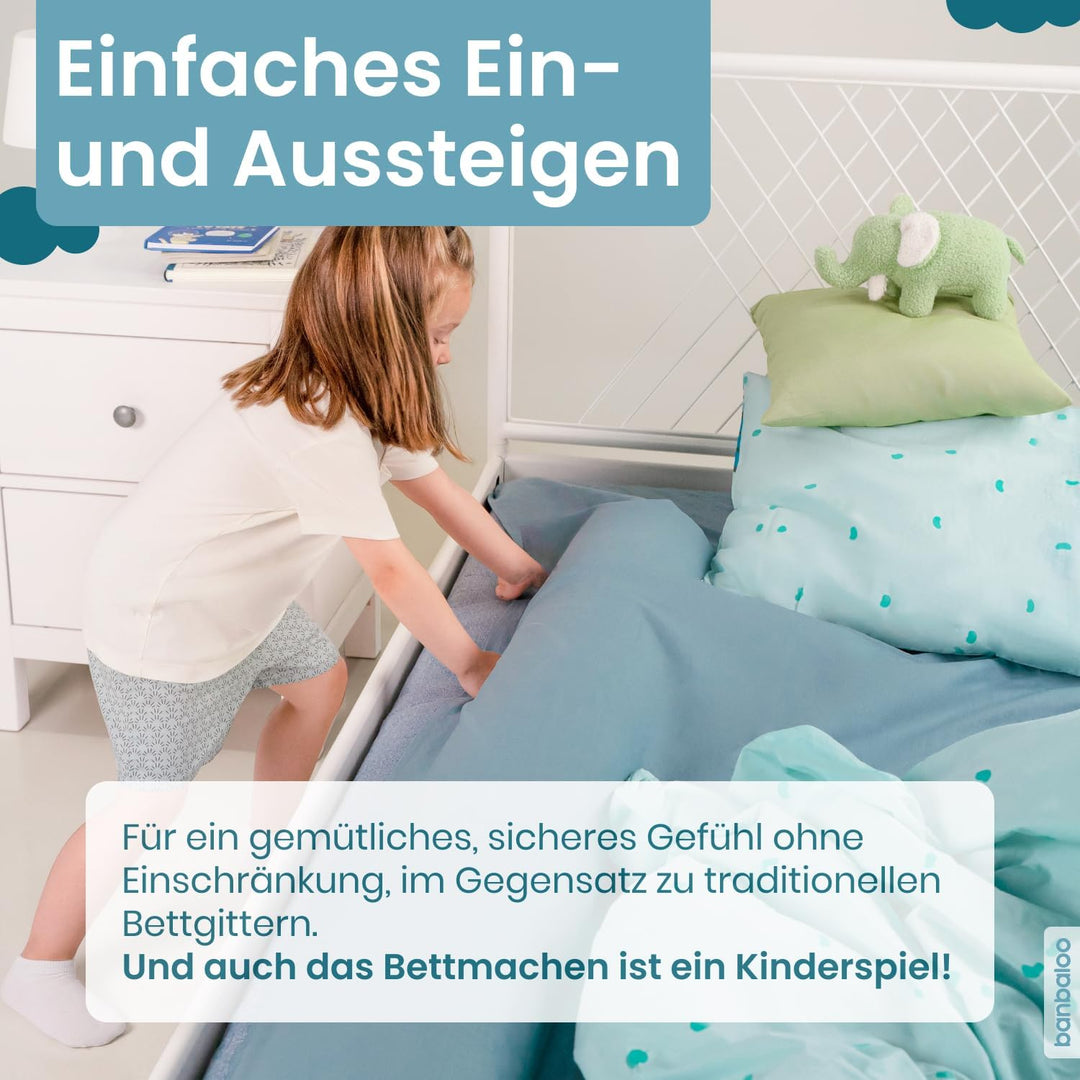 BANBALOO MAX- Sicherheitsbarriere für Kinderbetten Absturzsicherung für Kinder/Rutschfestes Schaumst