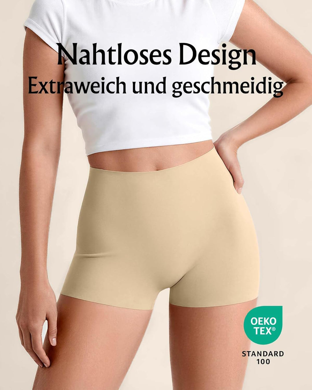 SHARICCA Boxershorts Damen Nahtlos Shorts Radlerhose Unterhose Hotpants Kurze Hose Hohe Taille Boxer
