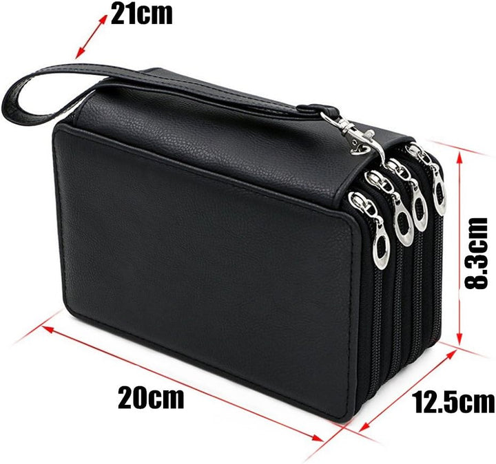 Bleistifte Fall Multi-Schichten 72 Slots PU Leder Bleistifte Tasche Grosse Kapazität Farbige Schule