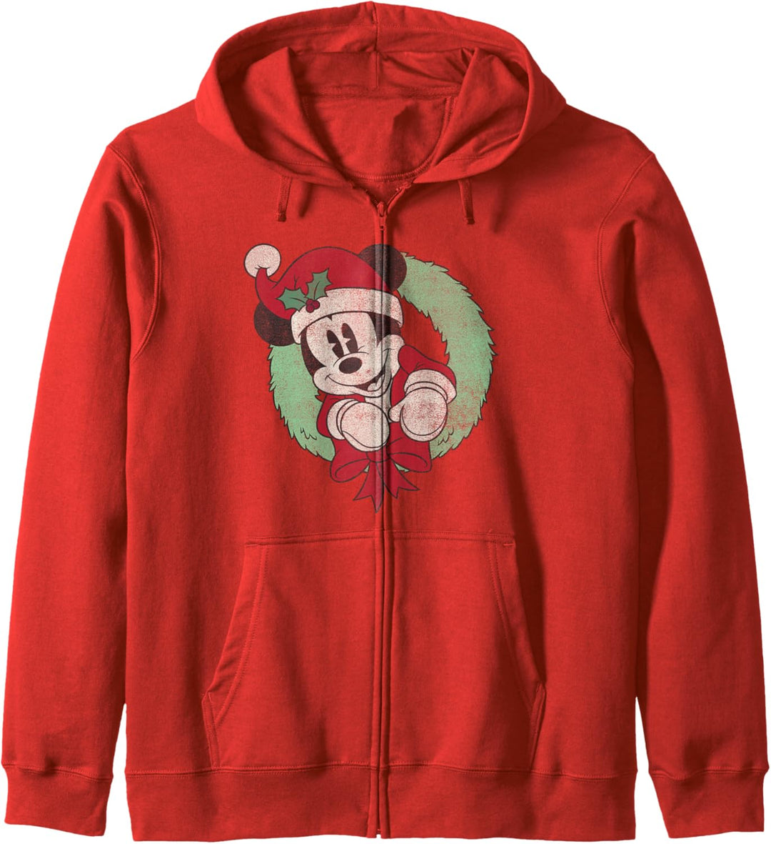 Disney Mickey And Friends Weihnachten Mickey Mouse Wreath Kapuzenjacke