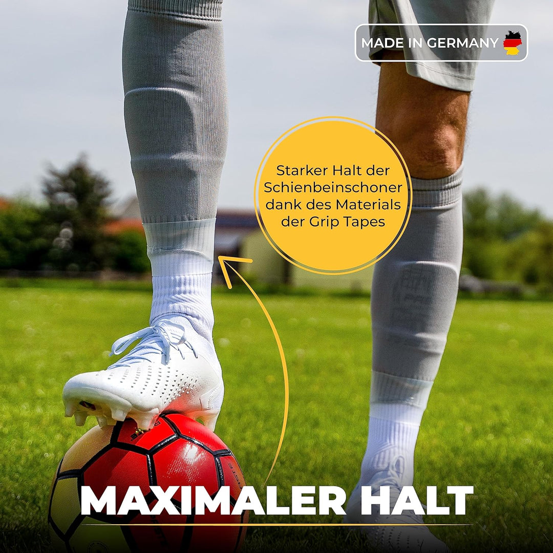 PASTE ® Schienbeinschonerhalter aus Silikon - DAS ORIGINAL - Fussball für Herren, Damen & Kinder 2er