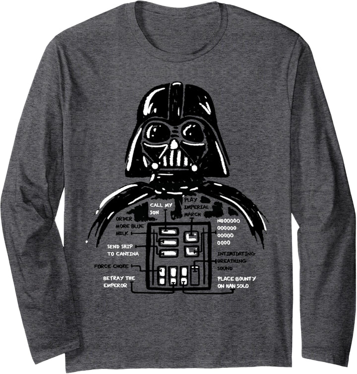 Star Wars Darth Vader Controls Langarmshirt