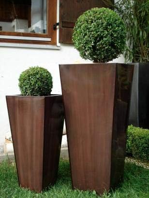Casa Mina Pflanzkübel gross aussen - Zink Blumenkübel Gross 85/65cm - Premium Blumenkasten für Draus