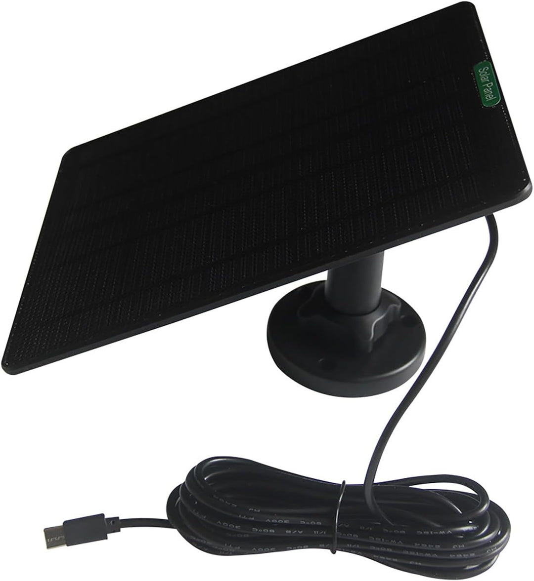 Solarpanel für Überwachungskamera 5W, ETFE Outdoor Solarladegerät mit Micro-USB/Type-C DC, kompatibe
