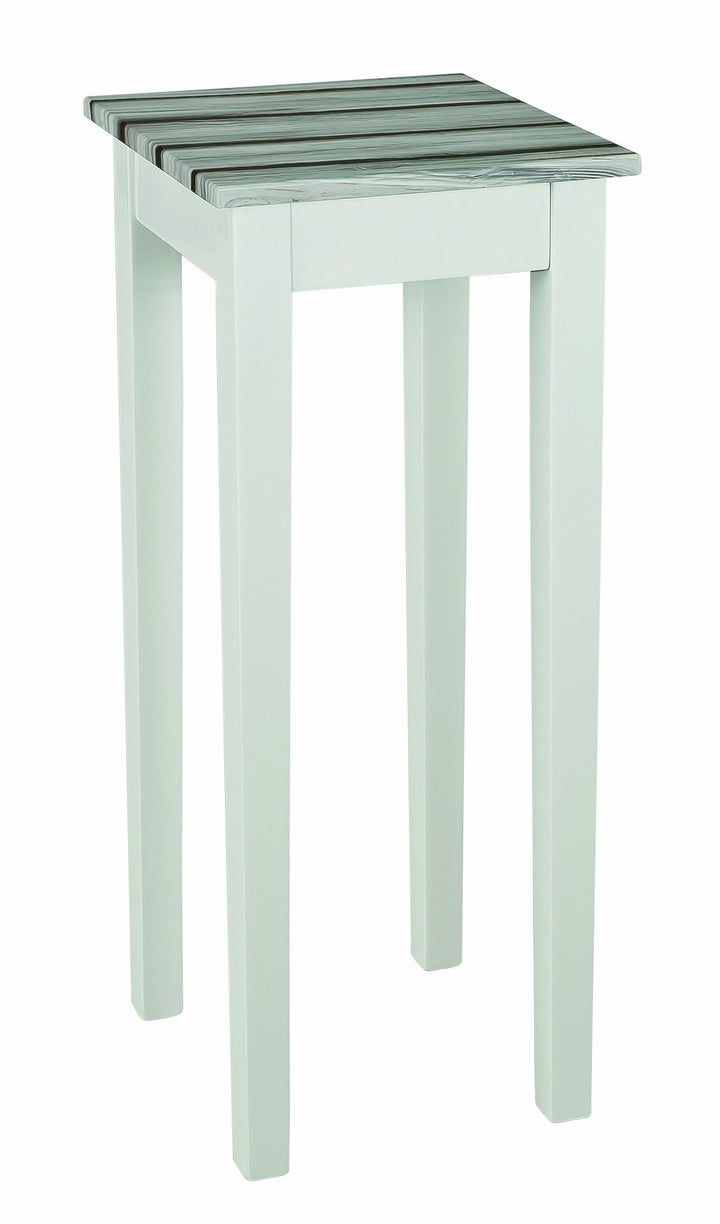 HAKU Möbel Beistelltisch, MDF, weiss-maritimo kiefer, B 30 x T 30 x H 76 cm 30 x 30 x 76 cm Weiss-ma