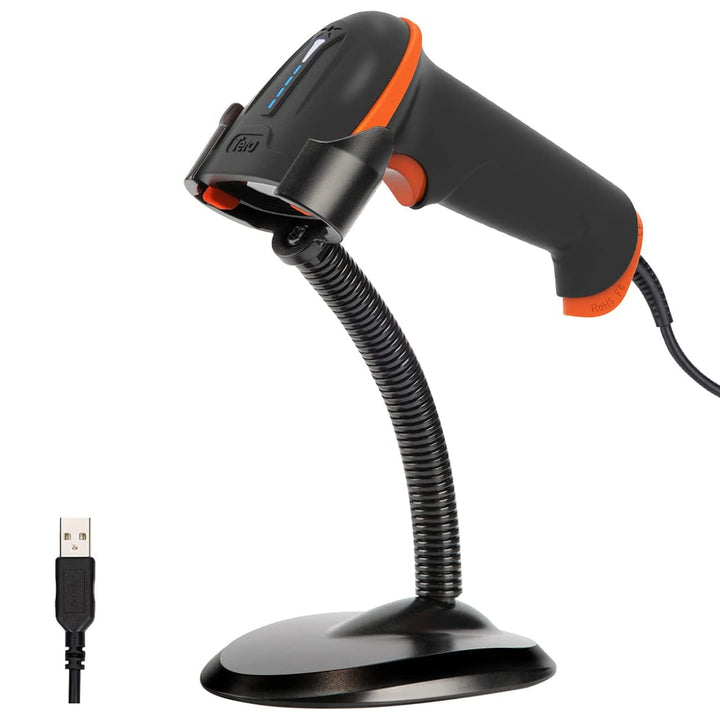 Tera Barcode-Scanner 1D Laser USB Wired Kabelgebunden Handheld Barcodescanner Handscanner Lesegerät