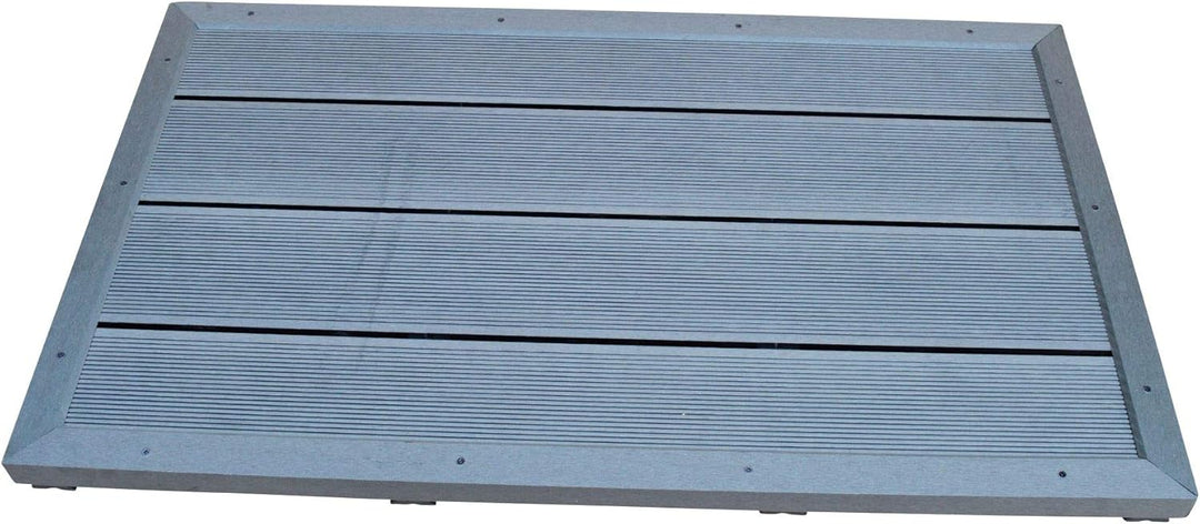 ALTONE WPC Bodenplatte für Pool Leitern und Solarduschen 101 x 60 x 5,5 cm dunkelgrau