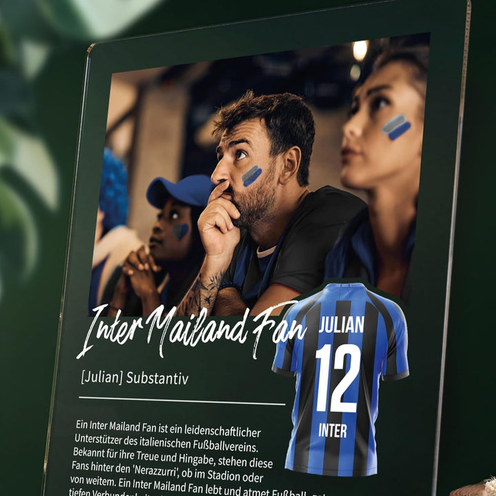 Inter Geschenk personalisiert - Acryl Geschenk - Definition: Inter Fan - Inter Fanartikel, Inter Fan
