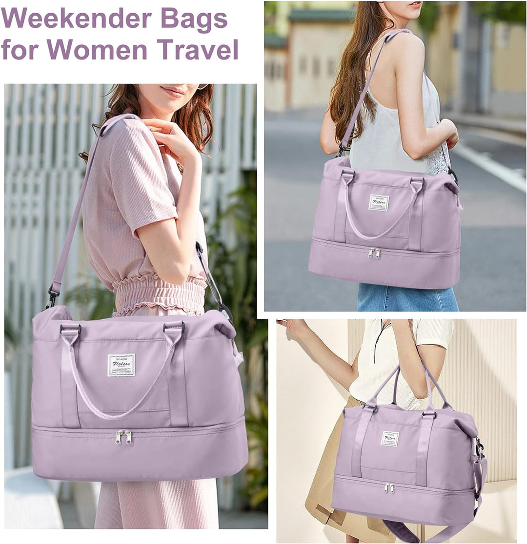 Reisetasche Damen Handgepäck Tasche Sporttasche Weekender Bag Schwimmtasche Wasserdicht Travel Bag D