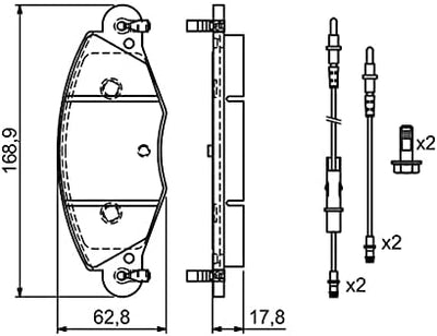 Bosch BP327 Bremsbeläge - Vorderachse - ECE-R90 Zertifizierung - vier Bremsbeläge pro Set