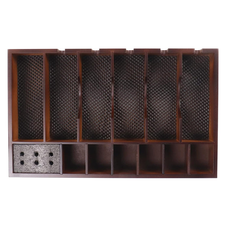KAKAKE Friseur-Tablett-Organizer, platzsparender grossflächiger Friseur-Clipper-Halter aus Holz für