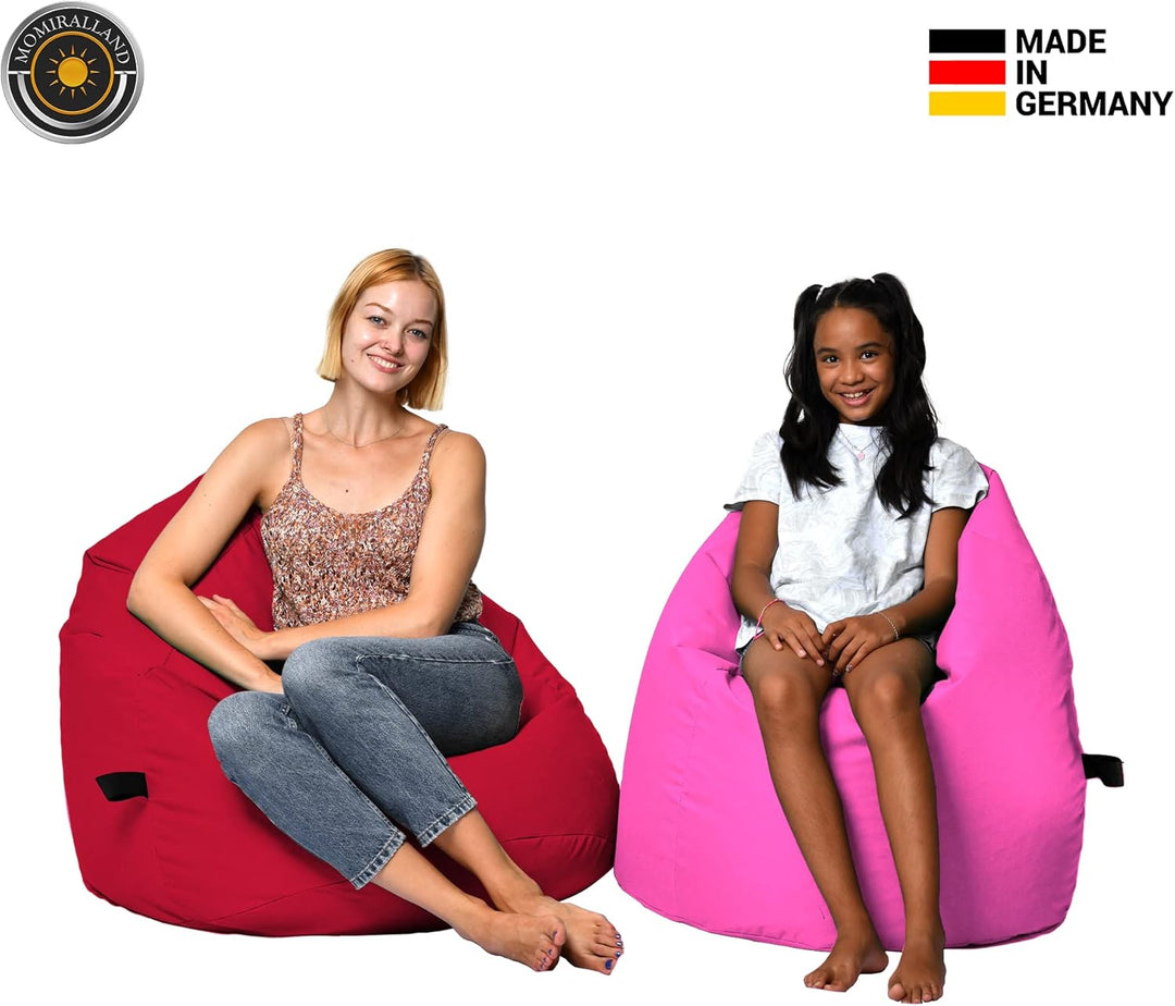 Sitzsack Tropfenform Kastanie - für Kinder &amp; Erwachsene – Indoor wie Outdoor da er Wasserfest ist– f