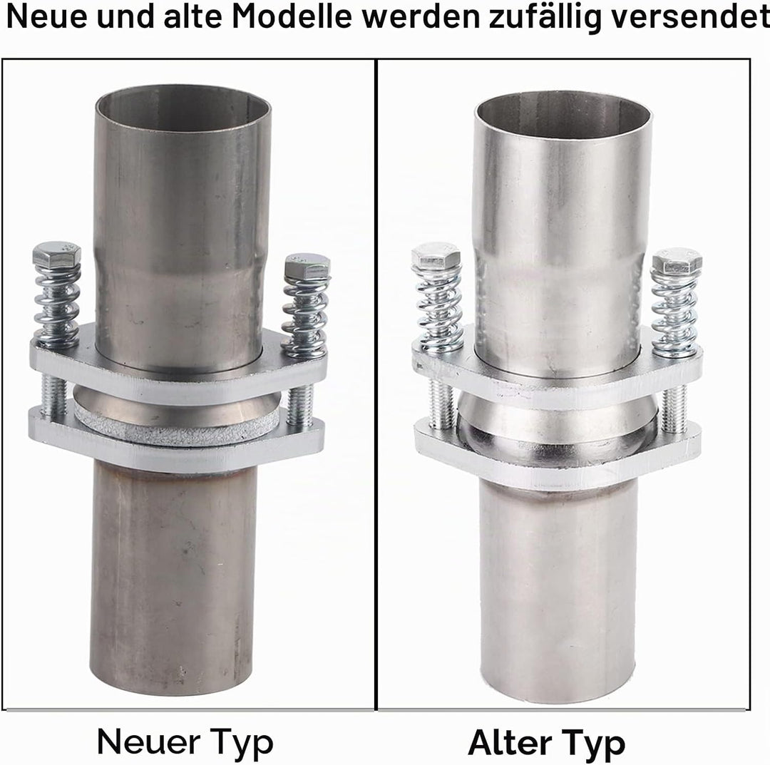 Flansch Auspuff, Universal 2.5in Stahl Quick Fix Auspuff Federbolzen Flansch Reparaturrohr Kit