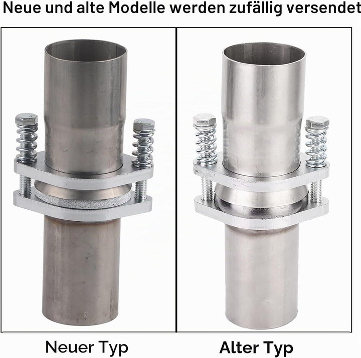 Flansch Auspuff, Universal 2.5in Stahl Quick Fix Auspuff Federbolzen Flansch Reparaturrohr Kit