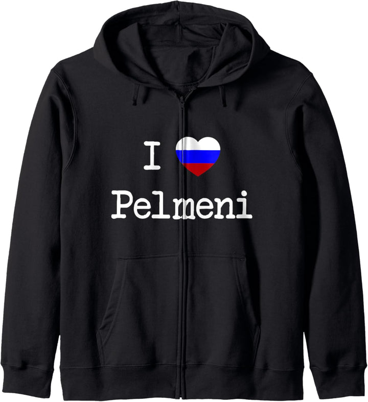 Russland I Love Pelmeni Lustiges Russen Geschenk Russia Kapuzenjacke