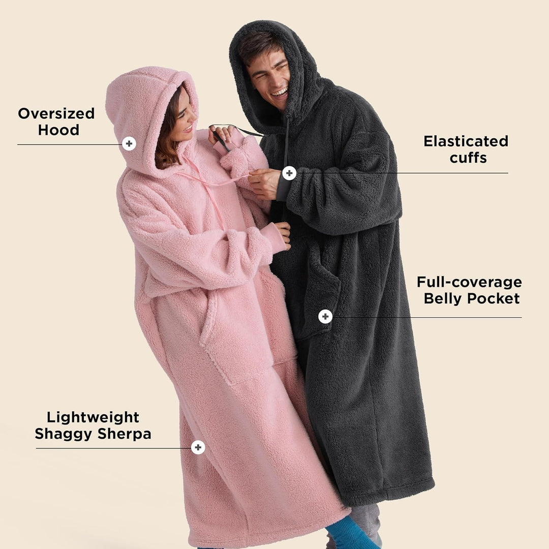 BEDSURE Hoodie Decke mit Ärmeln - Tragbare Decke zum Anziehen Erwachsene Kuschelpullover, Warm Kusch