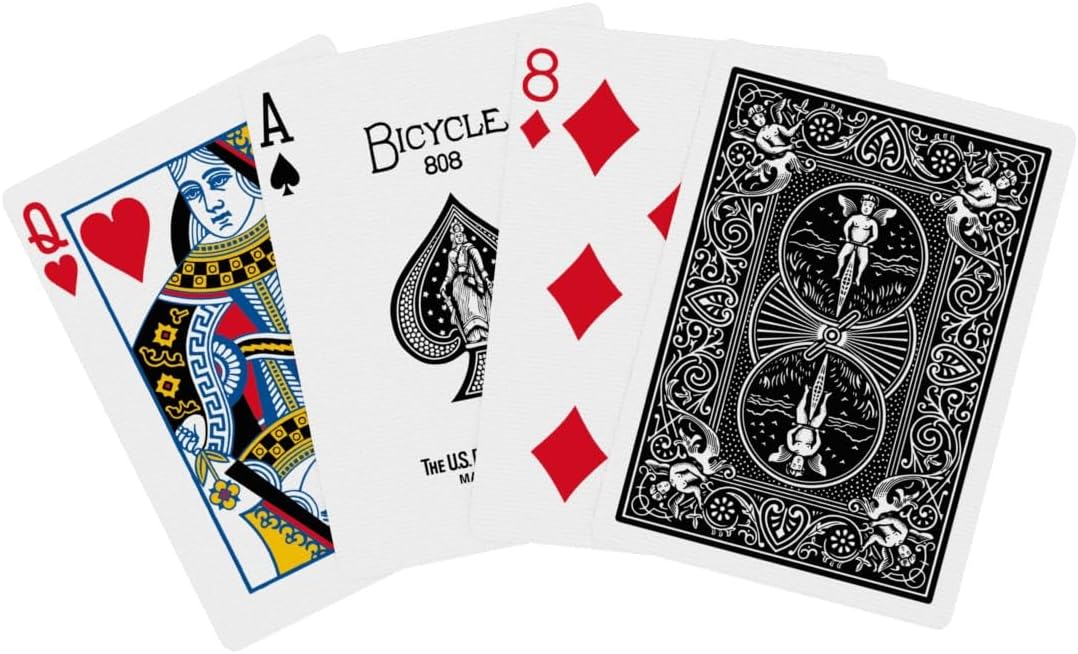 U.S.Playing Card Company Bicycle Pokerkarten Standardgrösse 4er-Packung, 4er-Packung