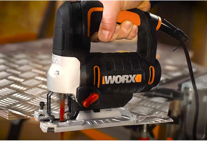 WORX WX478.1 Stichsäge 650W – Pendelhubsäge mit Drehzahlelektronik für präzises Sägen von Holz, Meta