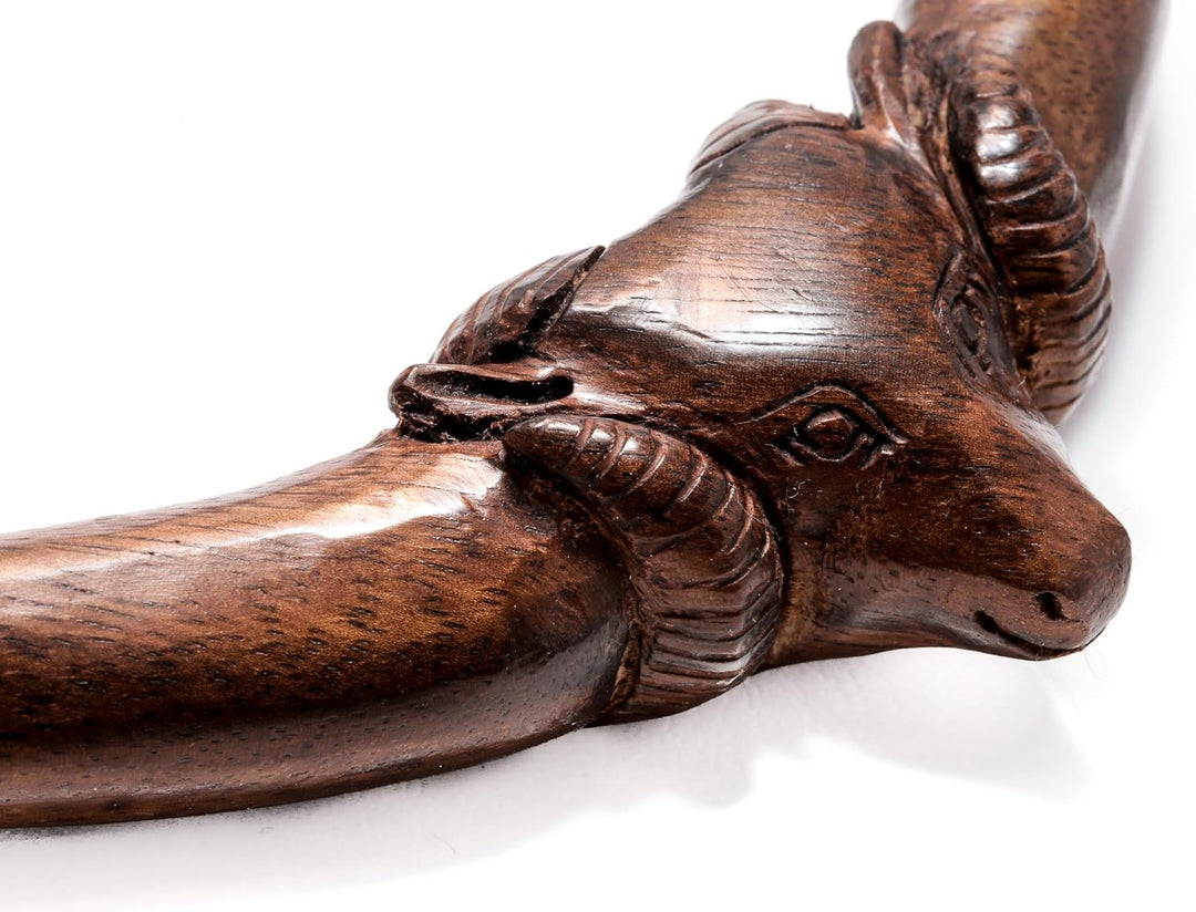 Windalf Wikinger Torques RAM Ø12.5 cm Halsreif Widderkopf Nordische Mythologie Holz