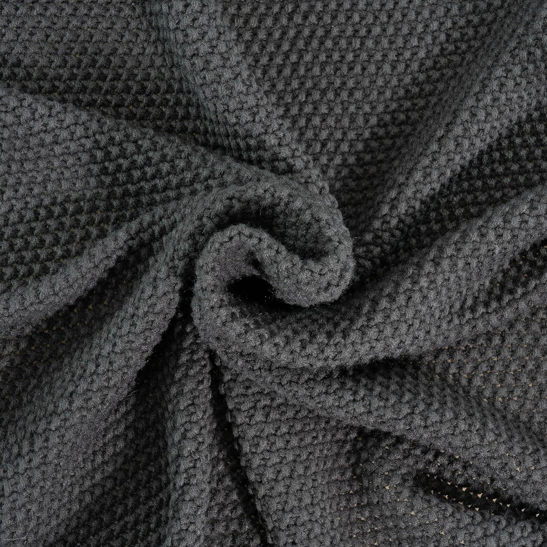 Strickdecke mit hochwertiger Randverarbeitung, Sommerdecke wie Handgestrickt, weiche Kuscheldecke, m
