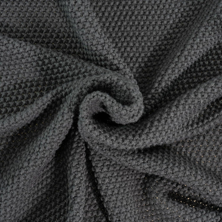 Strickdecke mit hochwertiger Randverarbeitung, Sommerdecke wie Handgestrickt, weiche Kuscheldecke, m