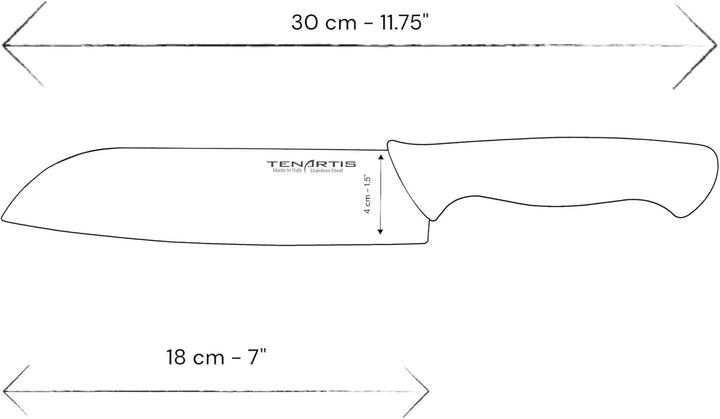 Tenartis 411 Santokumesser 18 cm - Made in Italy