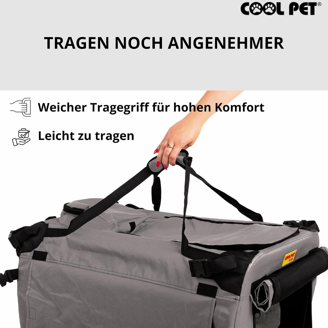 Hundebox 122 * 79 * 91cm 4XL, Hundehütte,Box für Hund, Transportbox, Box für Katze (grau), grau