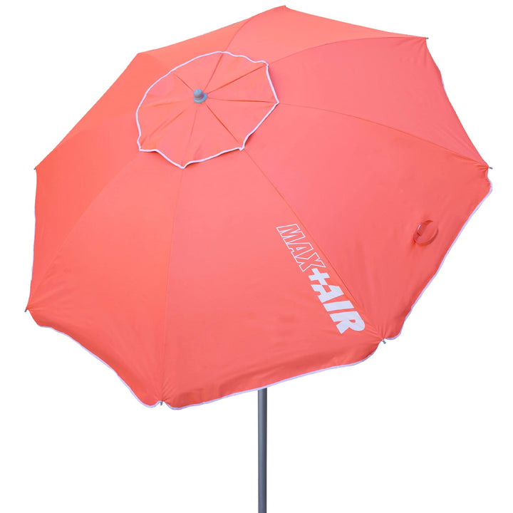 AKTIVE 62245 – Windfester Strandschirm mit UV50-Schutz Koralle | Masse Ø220 cm, höhenverstellbar | W