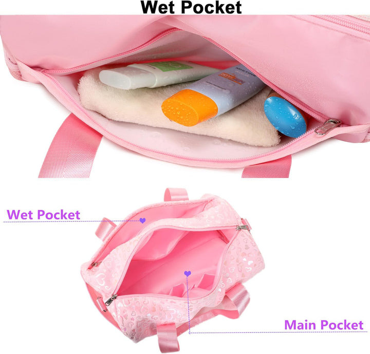 Jumpopack Rosa Balletttasche Mädchen mit Nassfach, Rosa