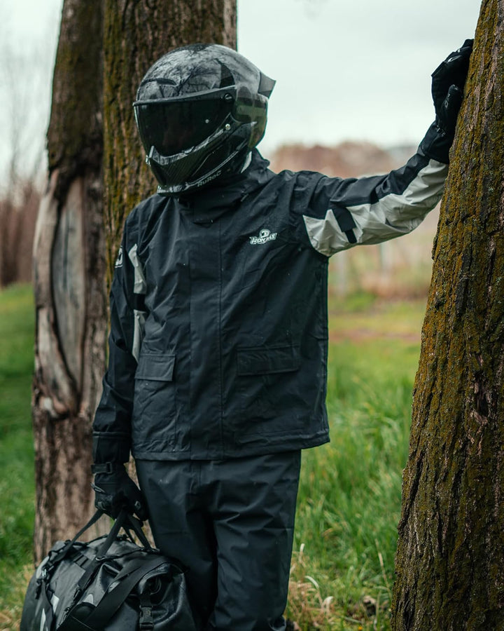 IRON JIA’S Regenanzug Herren Motorrad Regenjacke Wasserdichter Winddicht Atmungsaktiver Reflektieren