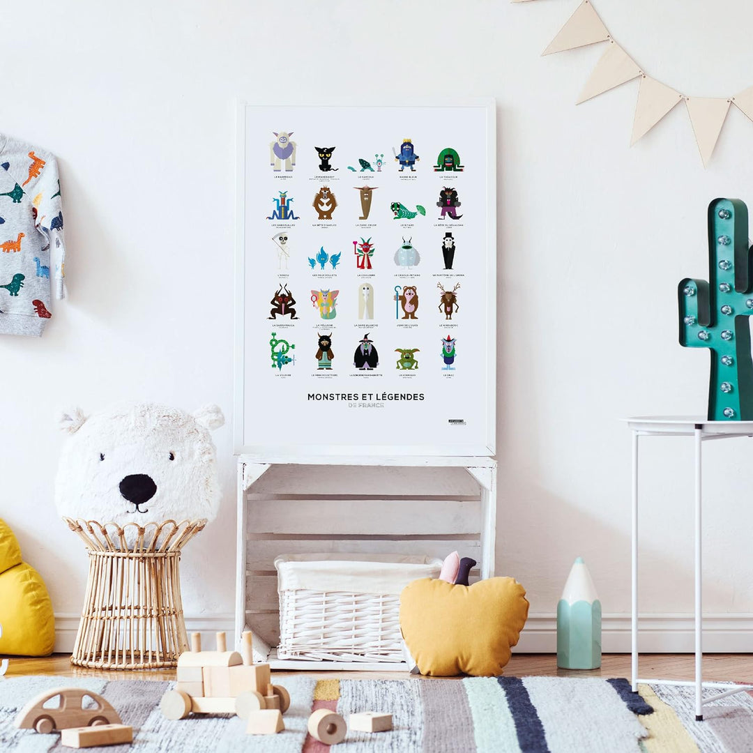 La Majorette à Schnurrbart Poster Monster und Legenden de France – 50 cm x 70 cm – Lieferung in Schu