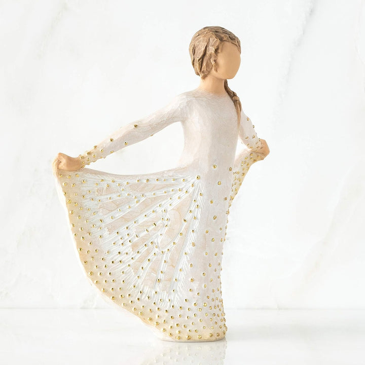 Willow Tree Butterfly Figurine, Resin, Cream, 65 x 145 x 165 cm, 1 Einheiten Einzelbett, Einzelbett