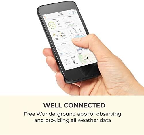 Waldbeck Halley Profi-Wetterstation - 6-in-1, 6 Messungen auf einen Blick, In- und Outdoor-Station,