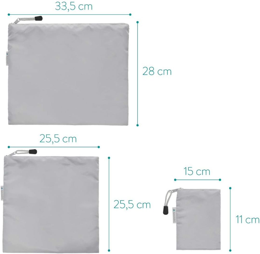 Navaris Koffer Packbeutel Set 7-teilig - 7X Schuhbeutel Wäschebeutel Reise Packtaschen - Rucksack Or