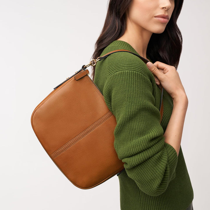 Fossil Damen Jolie Crossbody Braun Cross Body Sattel, Sattel
