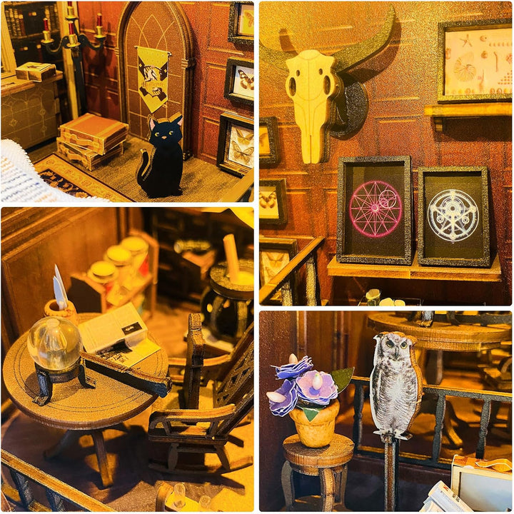 Cuteefun DIY Miniatur Puppen Haus, Book Nook DIY, Buch Ecke Bücherregal Einsatz, Dekoration Machen S