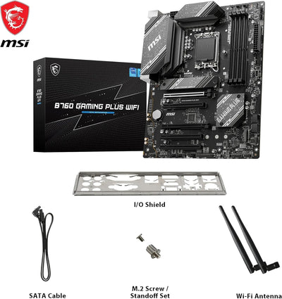 MSI B760 GAMING PLUS WIFI Mainboard, ATX - Unterstützt Intel Core Prozessoren der 14., 13. und 12. G