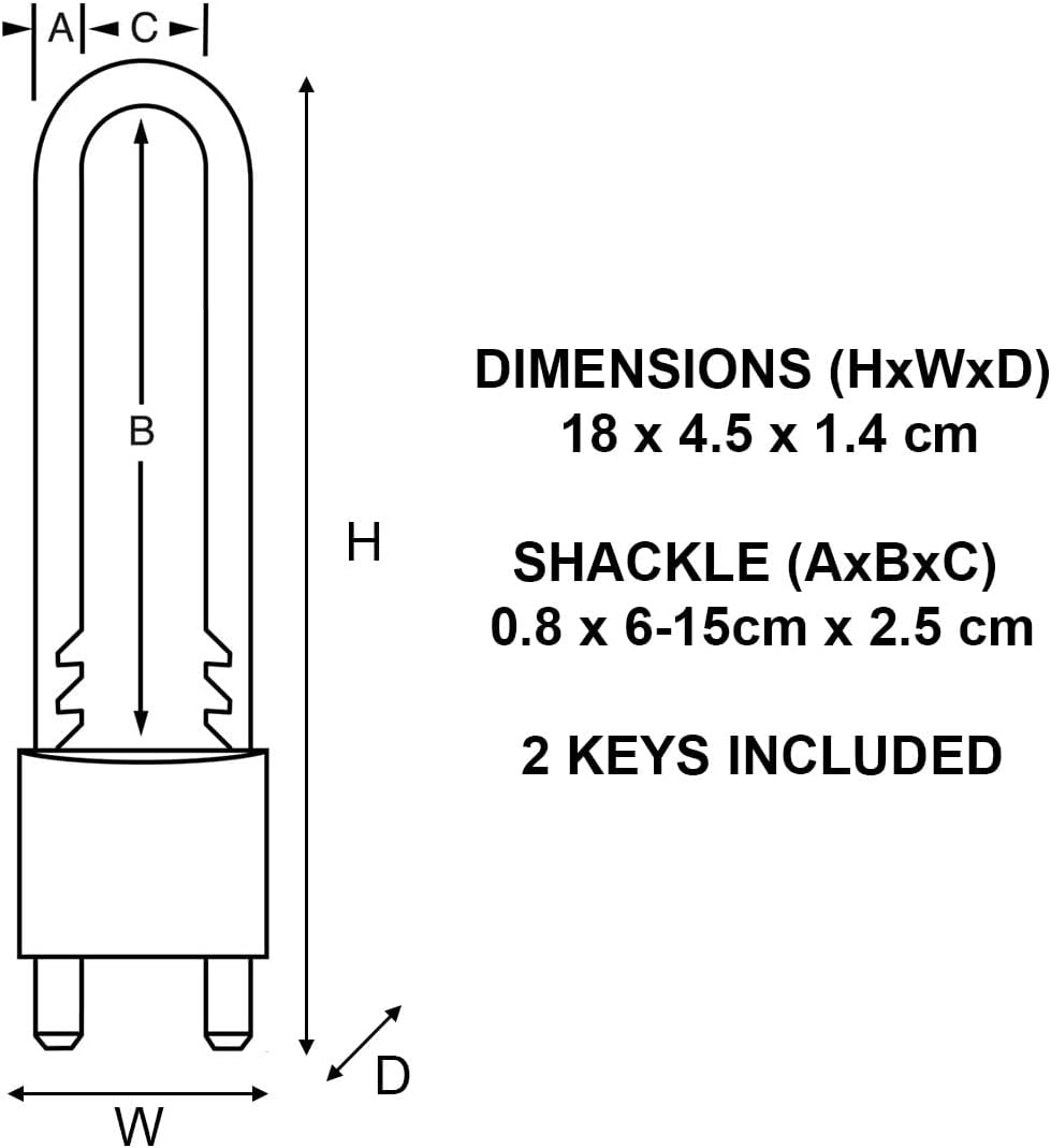 Master Lock - 1950EURD - Messing Vorhängeschloss 50mm mit herausnehmbarem Bügel, Standard, Normal Bü