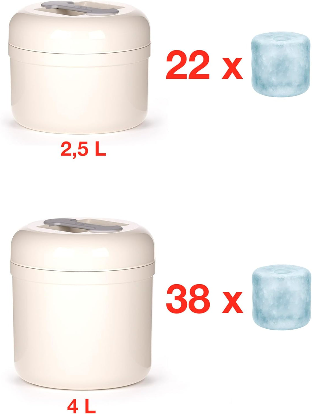 Valira 6213/1 Eiskübel 4 Liter weiss, Kunststoff