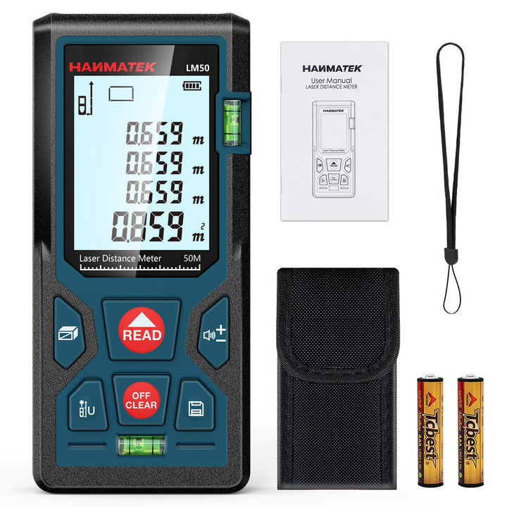 Entfernungsmesser, HANMATEK LM50 50M Digitales Laser Entfernungsmesse mit LCD Hintergrundbeleuchtung